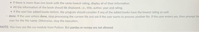 Solved Description: Write a program that provides summary | Chegg.com