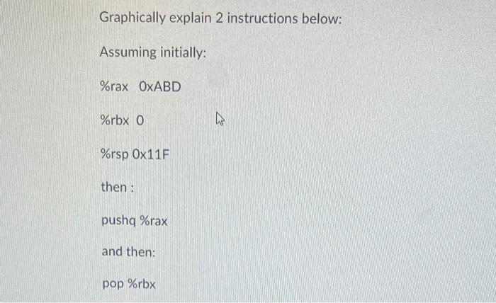 Solved Graphically explain 2 instructions below: Assuming | Chegg.com