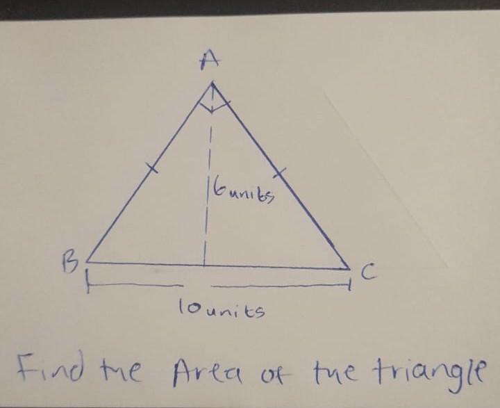 Solved Find the Area of the triangle Chegg com