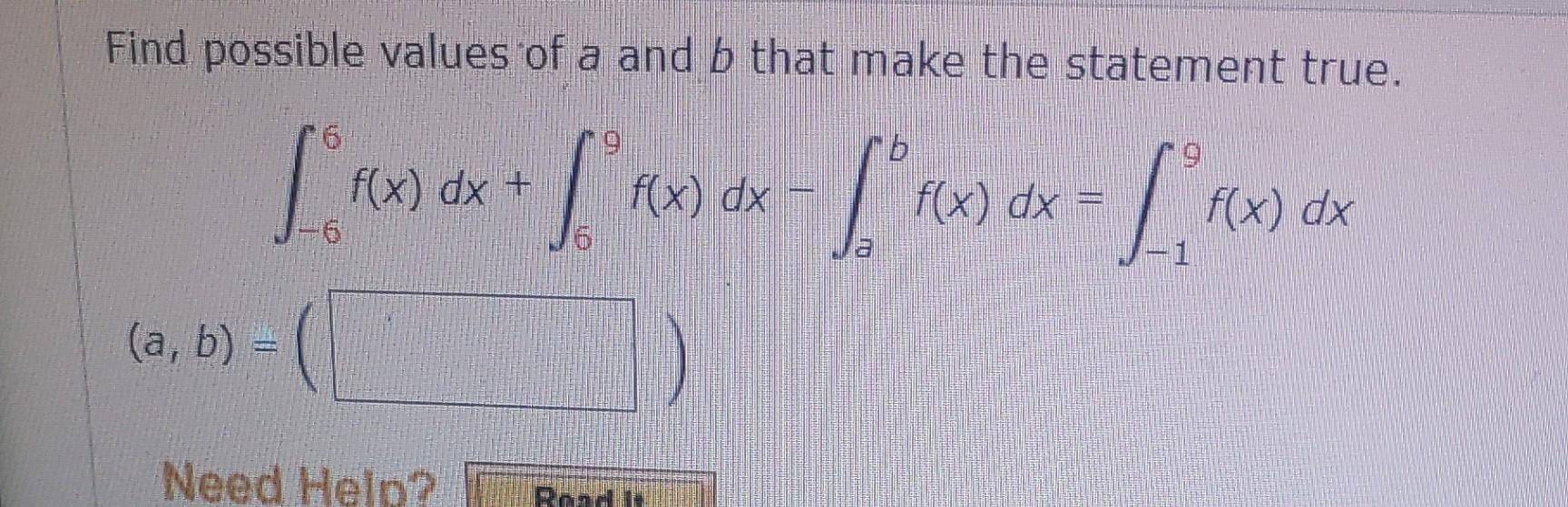 Solved Find Possible Values Of A And B That Make The | Chegg.com