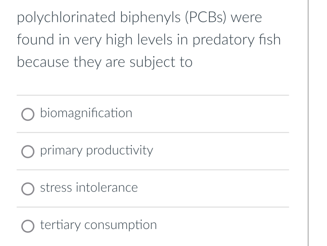 Solved Polychlorinated Biphenyls Pcbs ﻿were Found In Very