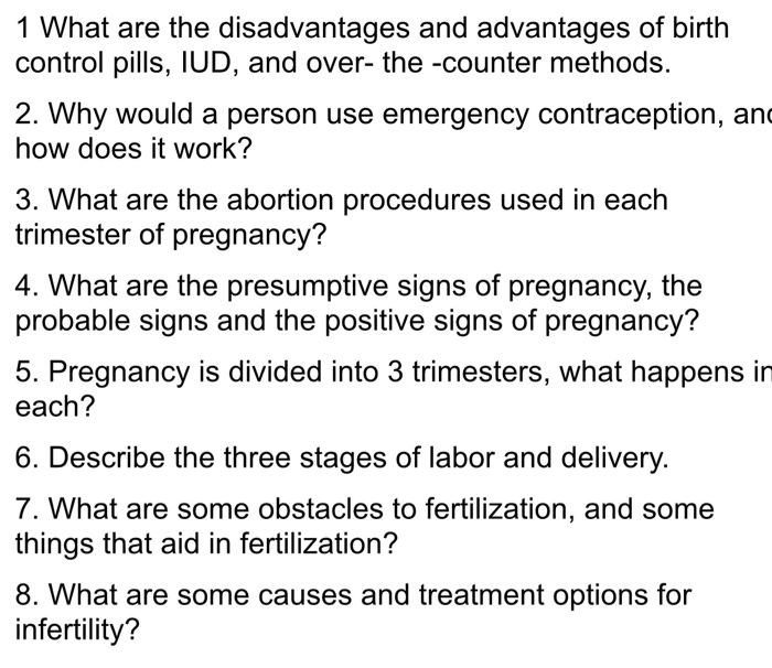 Advantages Of Birth Control