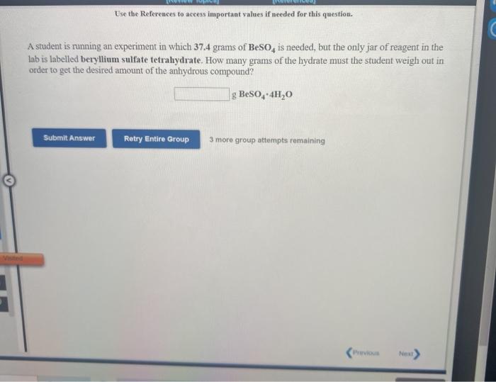 Solved Use the References to access important values if | Chegg.com