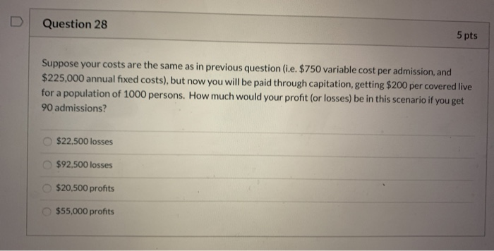 Solved Question 10 2 pts Which of the following costs | Chegg.com