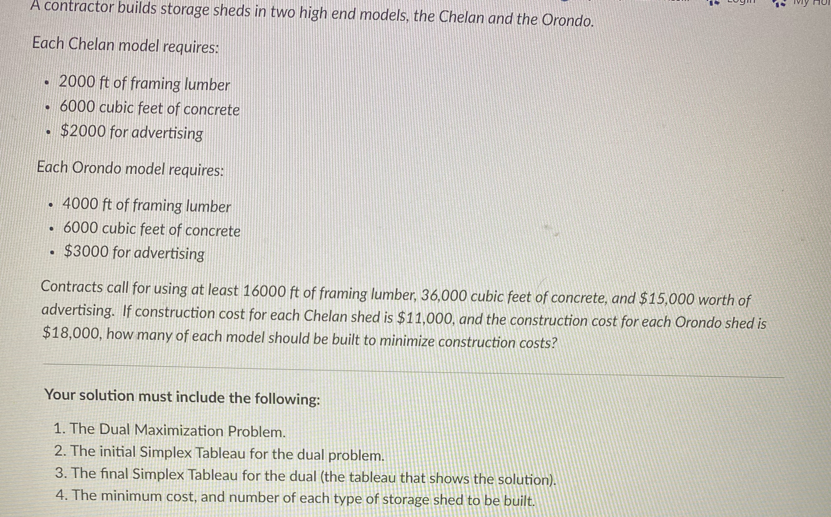 Solved In Week 4, ﻿we solved the linear programming problem | Chegg.com