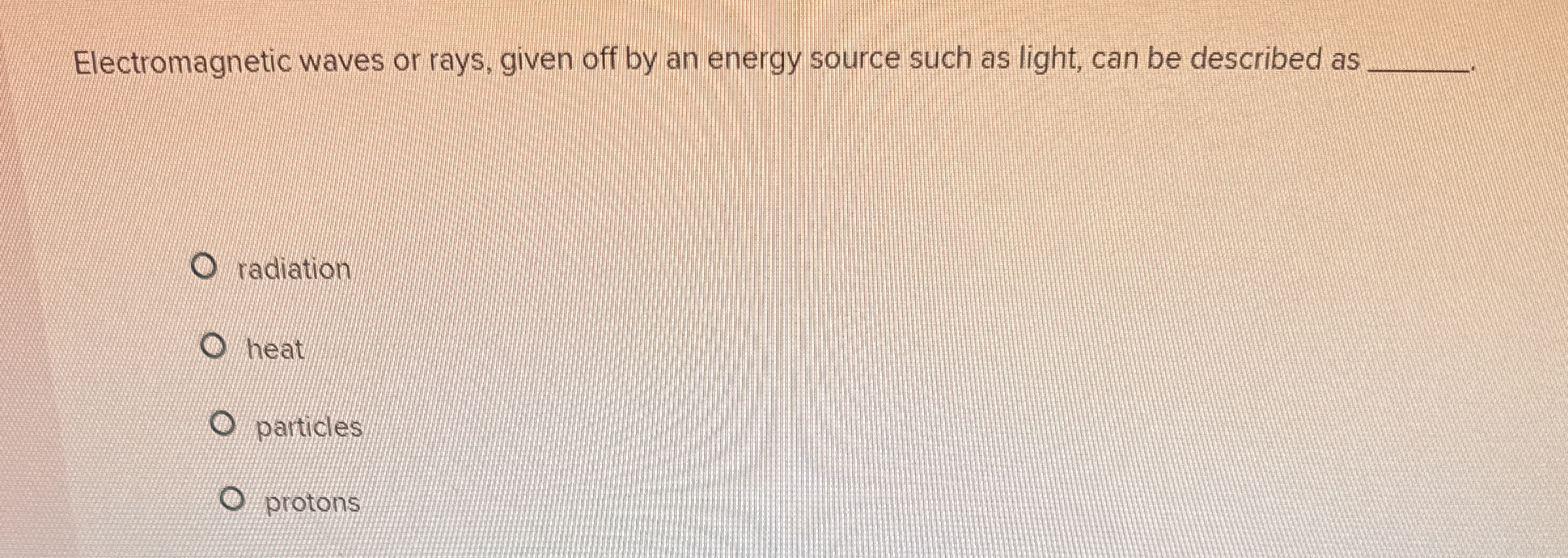 Solved Electromagnetic waves or rays, given off by an energy | Chegg.com