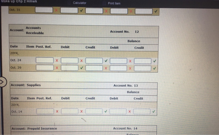 Solved 2. Post (in chronological order) the journal to a | Chegg.com
