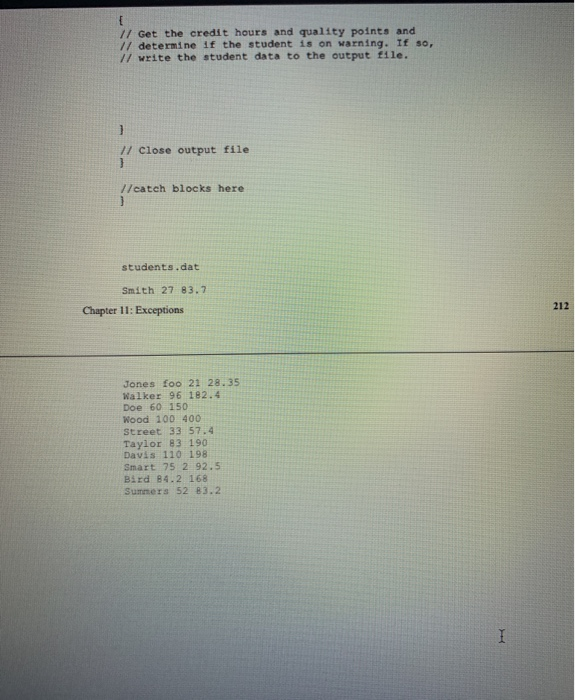 Solved 4. Warning Write a program that will read in a file | Chegg.com