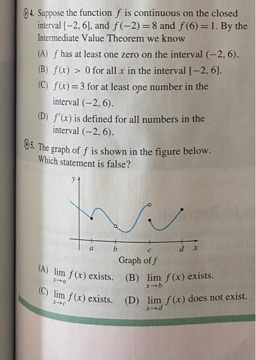 Solved 04. Suppose The Function F Is Continuous On The | Chegg.com