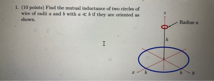 Solved 1. (10 Points) Find The Mutual Inductance Of Two | Chegg.com