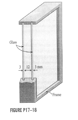 Solved: Consider a 1.5-m-high and 2.4-m-wide double-pane window co ...