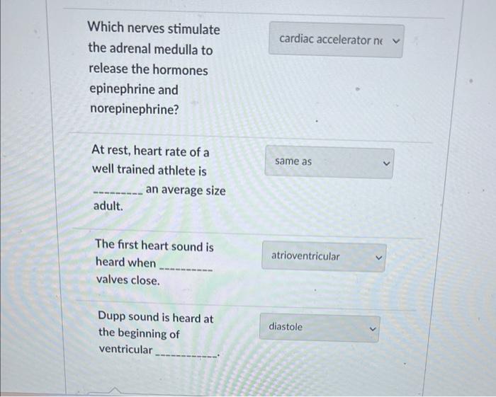 Solved Which nerves stimulate the adrenal medulla to release