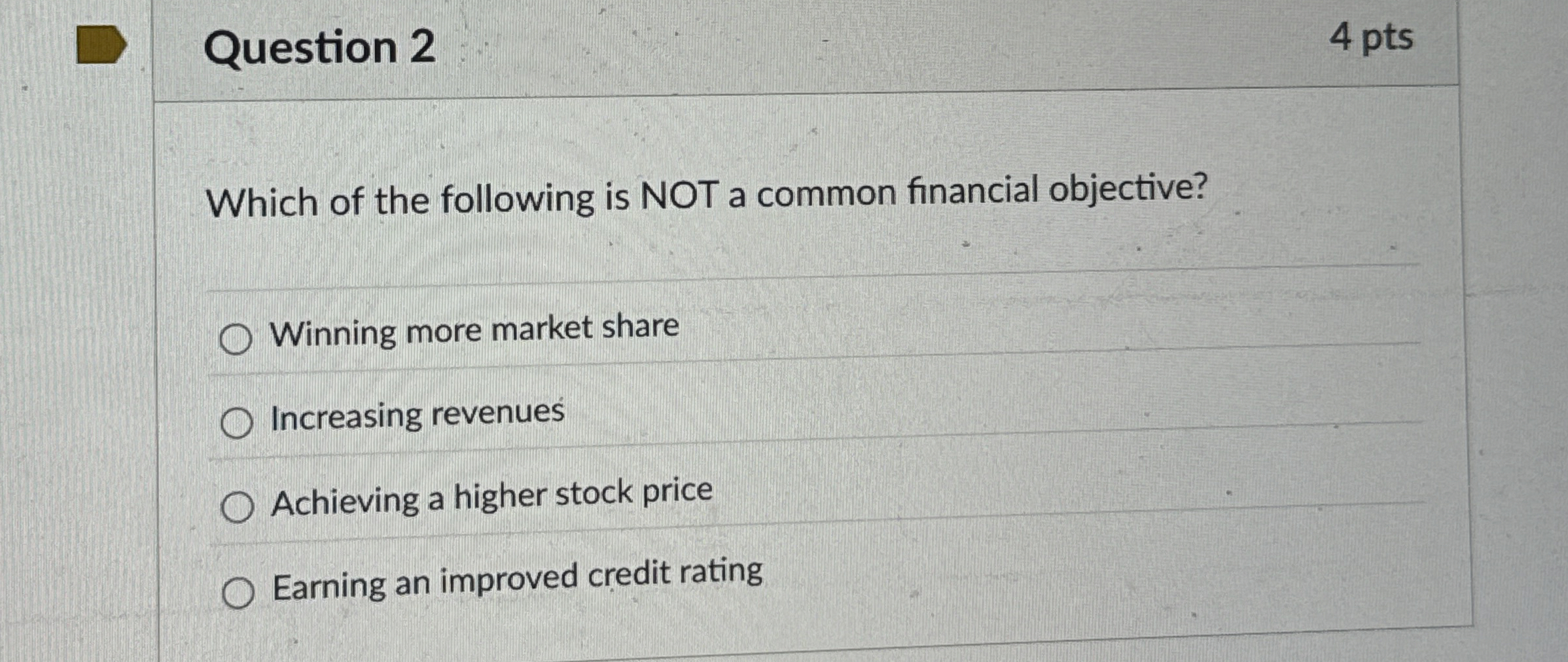 Solved Question 2Which of the following is NOT a common | Chegg.com
