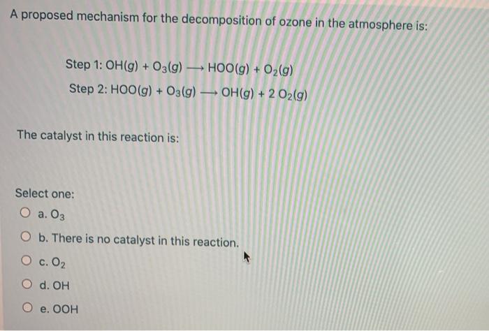 Solved A proposed mechanism for the decomposition of ozone | Chegg.com