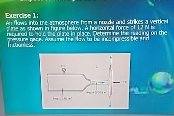 Solved Exercise 1:Air flows into the atmosphere from a | Chegg.com