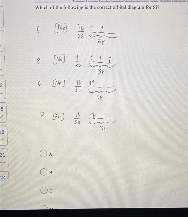 Solved 2 5 18 21 24 Which of the following is the correct | Chegg.com