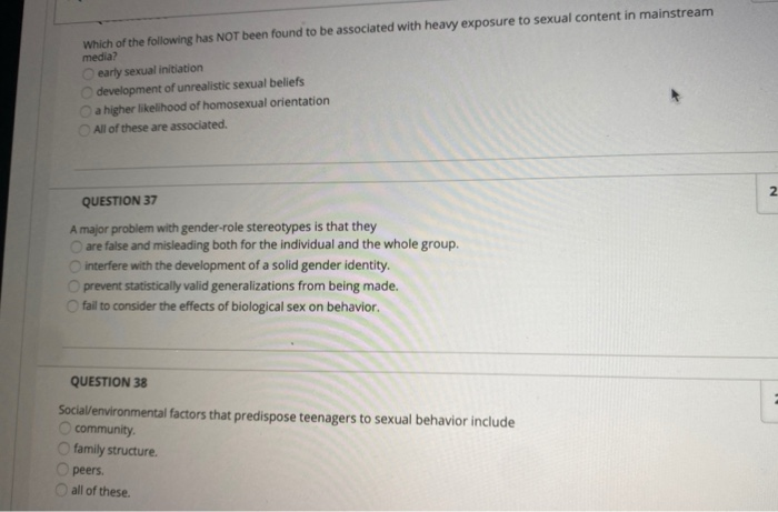 Solved Which of the following has NOT been found to be | Chegg.com