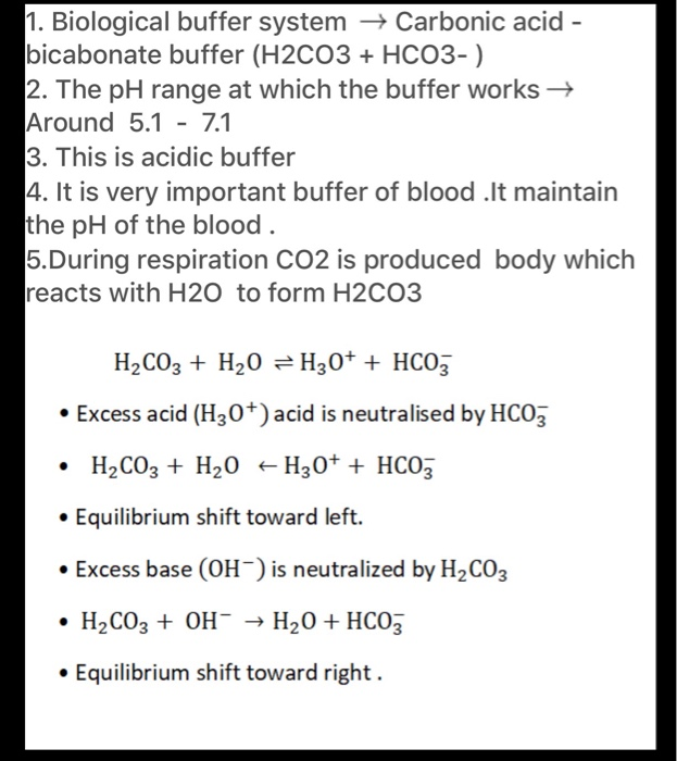 Solved find a buffer system this buffer system can be found | Chegg.com