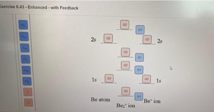 Solved Part A Complete the MO energy diagram of Be2+. | Chegg.com