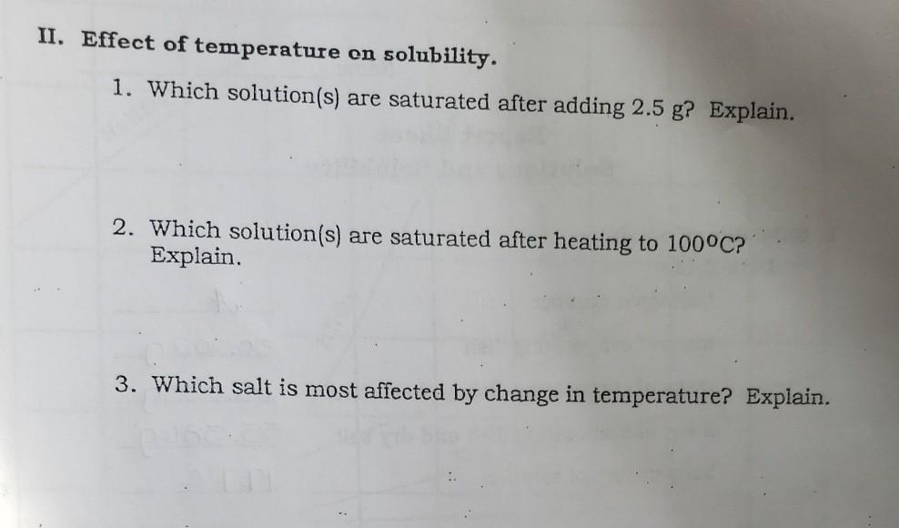 Solved Graph Of Solubilities Of Salts 100 Nano3 80 Kno3 60