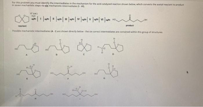 Solved For this problem you must identify the intermediates | Chegg.com