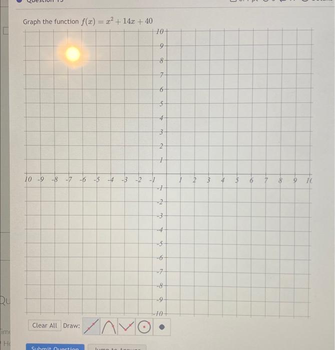 graph the function f x )= 2x2 12x 14