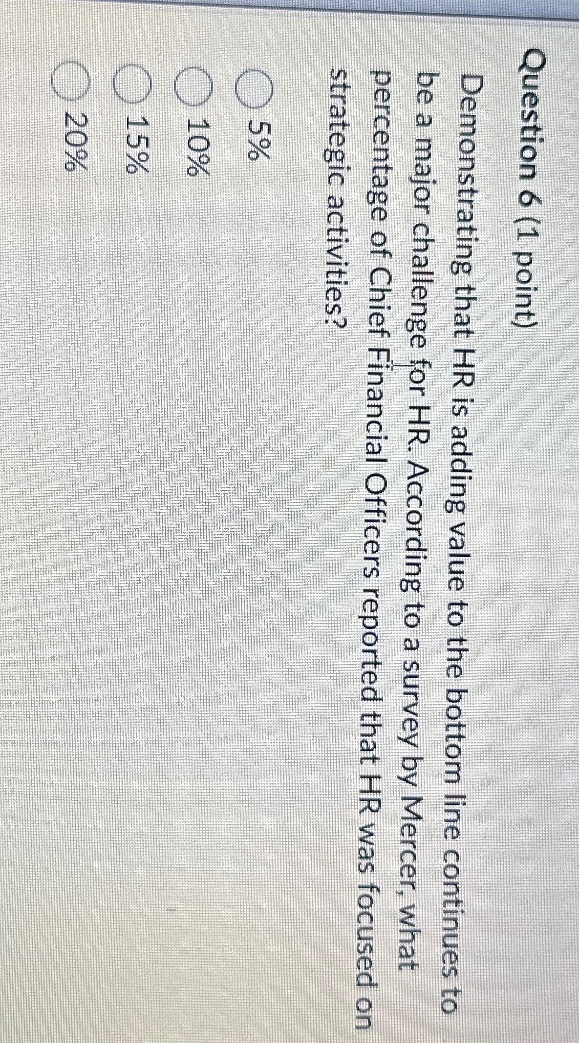 Solved Question 6 1 ﻿pointdemonstrating That Hr ﻿is Adding 2160