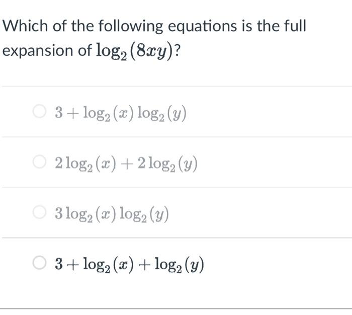 Solved Which of the following equations are an expansion of | Chegg.com