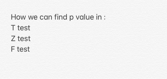 f test t test p value