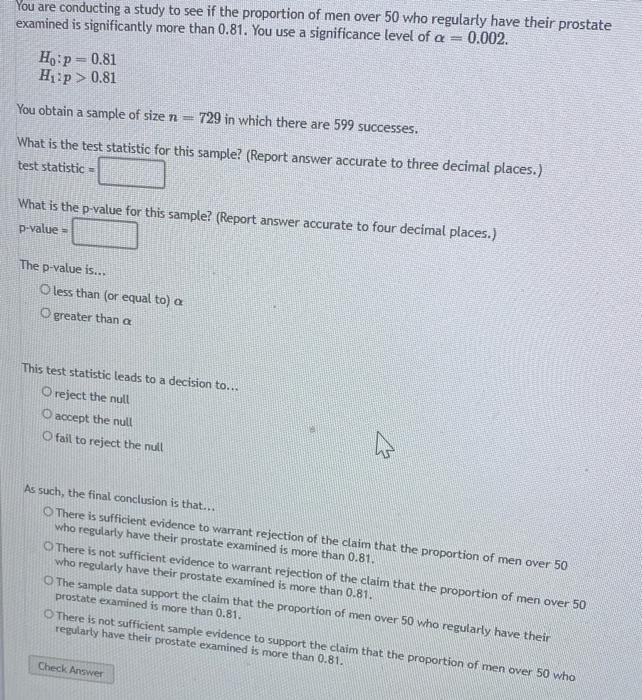 Solved You are conducting a study to see if the proportion | Chegg.com
