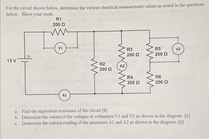 Solved For The Circuit Shown Below, Determine The Various | Chegg.com