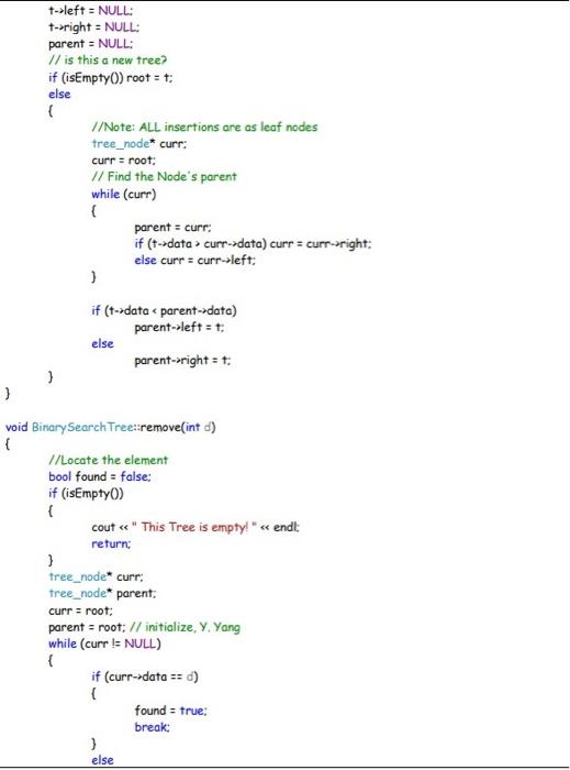 Solved Lab tasks: Given a sample Binary Search Tree C++ | Chegg.com