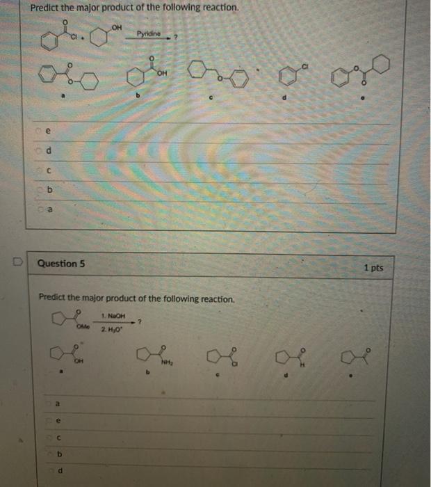 Solved Predict the major product of the following reaction. | Chegg.com