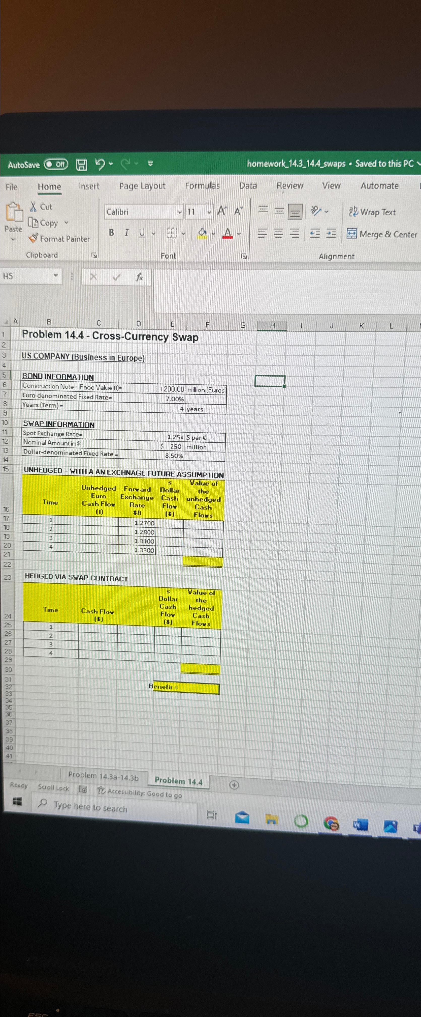 Problem 14.3a-14.3b - ﻿Interest Swap\table[[Company | Chegg.com