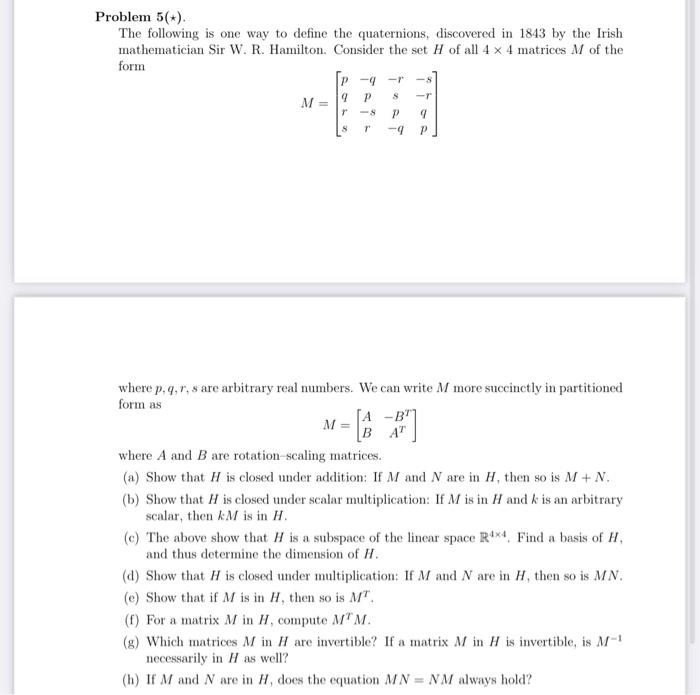 Solved Problem 5(⋆) The following is one way to define the | Chegg.com