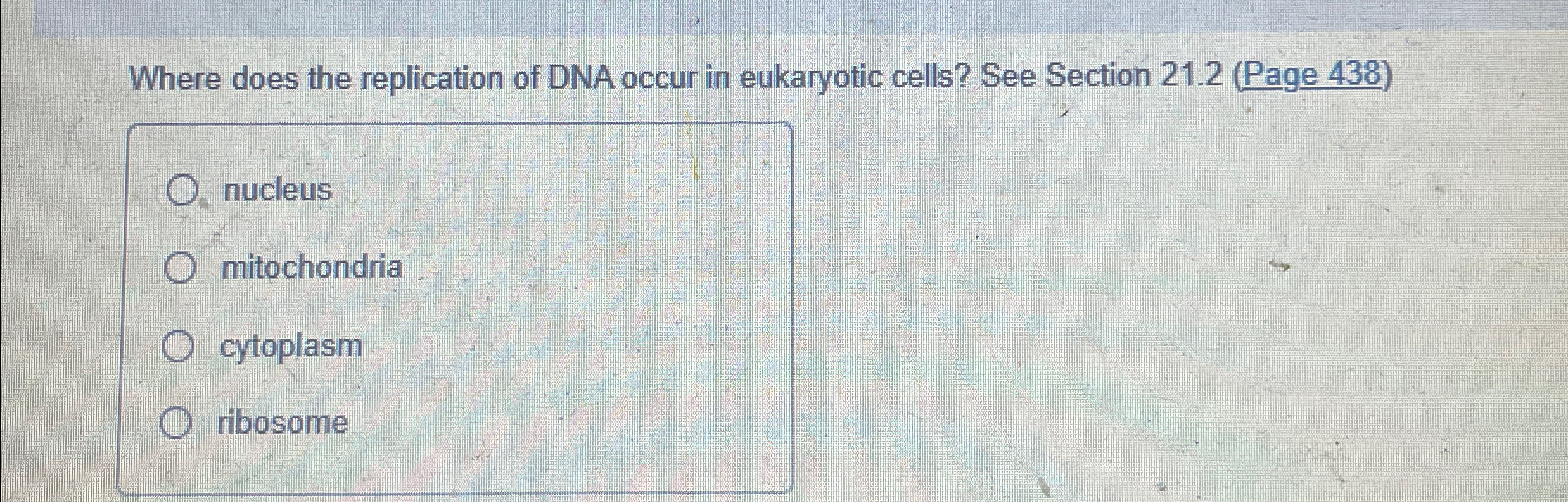 Solved Where does the replication of DNA occur in eukaryotic | Chegg.com