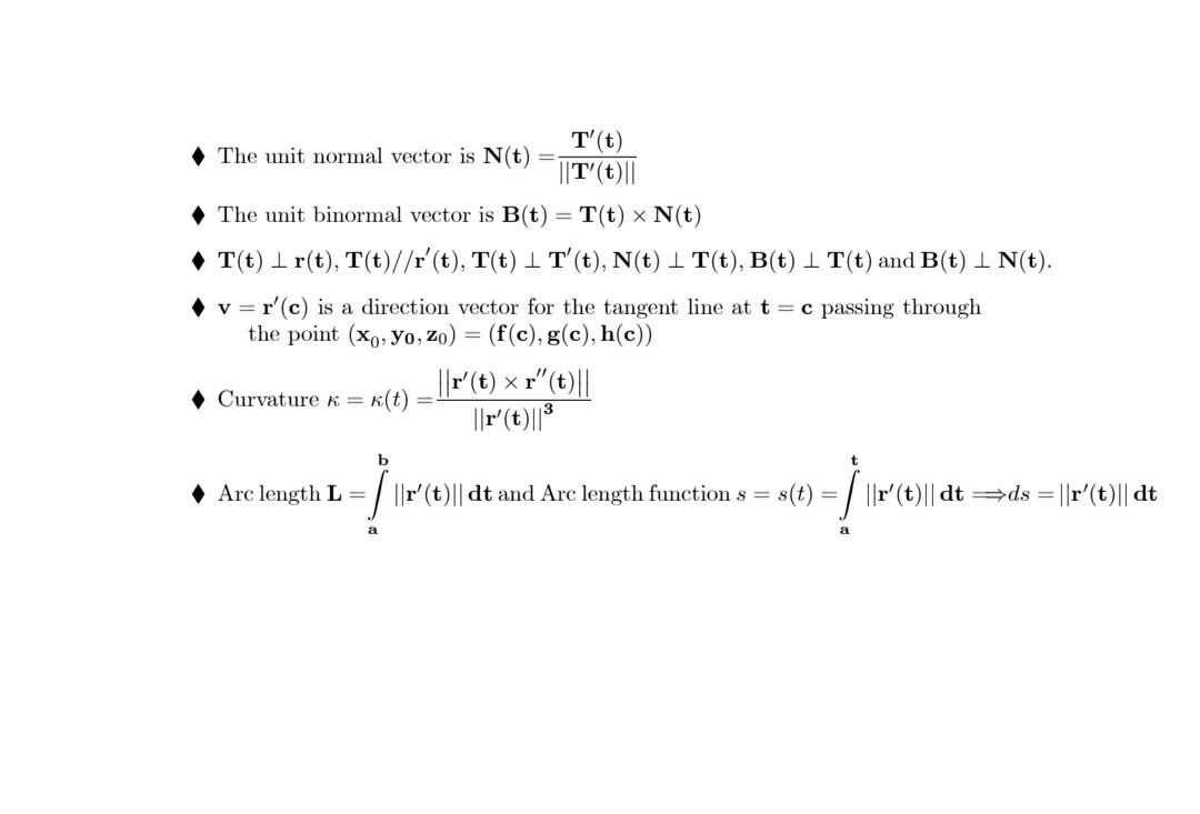 The Unit Normal Vector Is N T T0 T Jjt0 T J Chegg Com