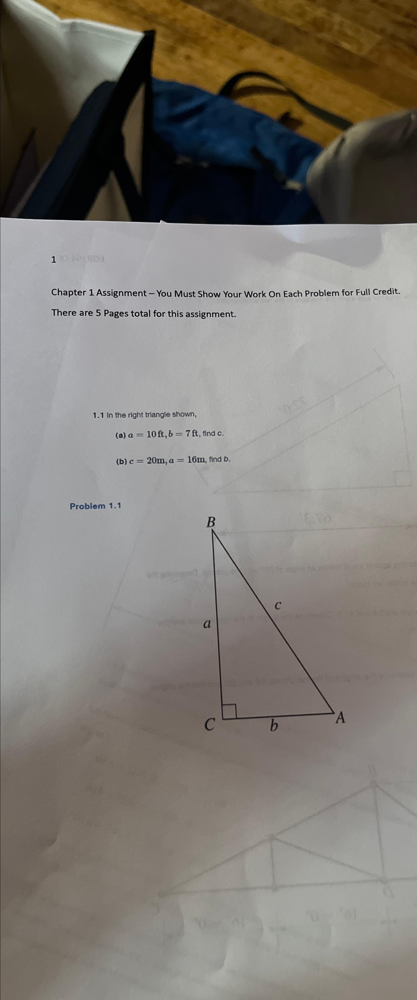 Solved 1Chapter 1 ﻿Assignment - ﻿You Must Show Your Work On | Chegg.com
