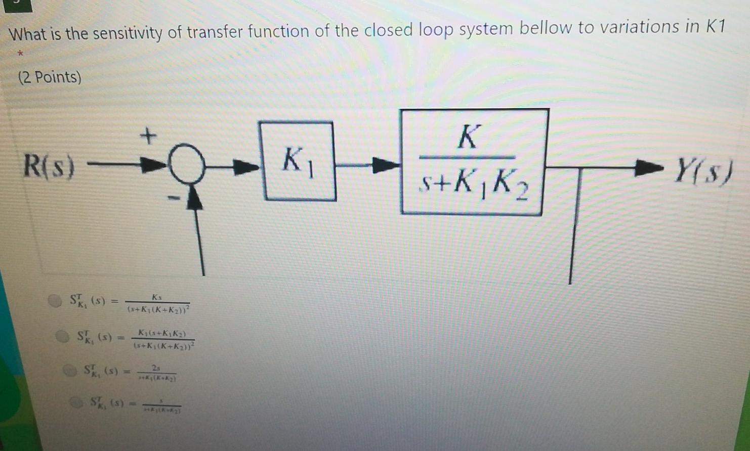 Solved What is the sensitivity of transfer function of the | Chegg.com