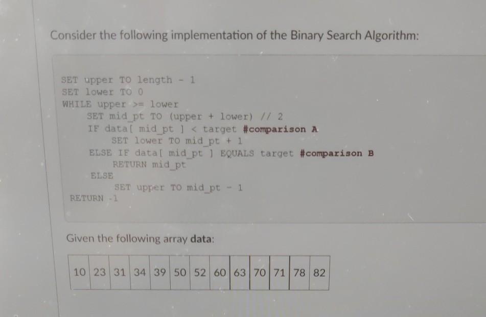 Solved Consider the following implementation of the Binary | Chegg.com