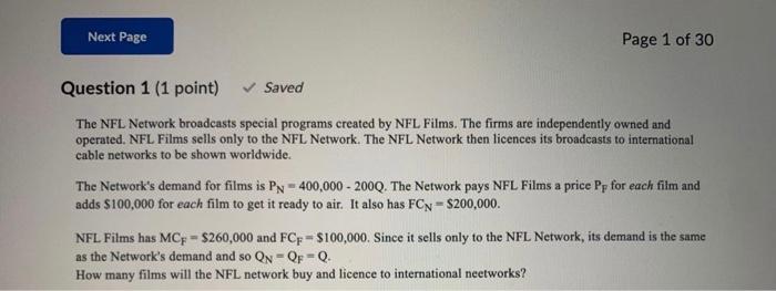 Solved The NFL Network broadcasts special programs created