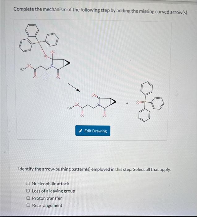 Solved Complete the mechanism of the following step by | Chegg.com