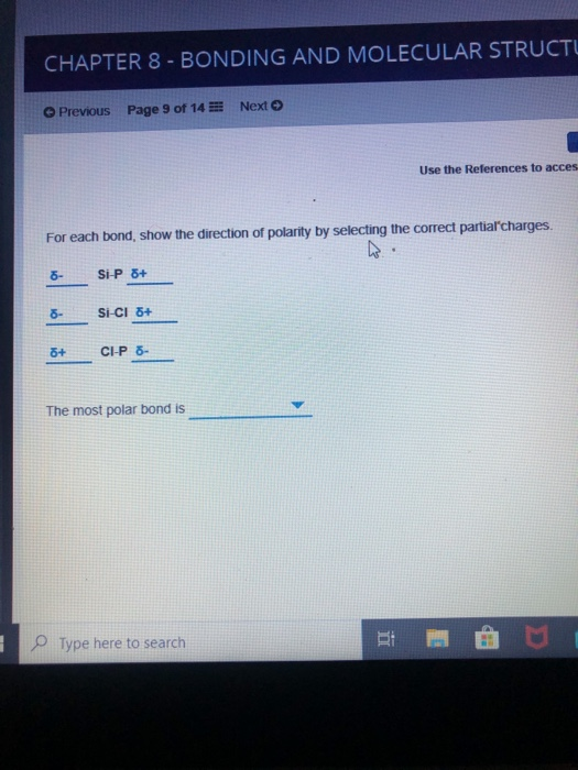 Chapter 8 Bonding And Molecular Struct Previous Chegg 