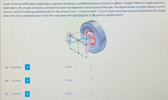 Solved A pair of forces with equal magnitudes, opposite | Chegg.com
