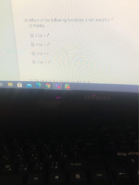 Solved 18. Which of the following functions is not analytics | Chegg.com