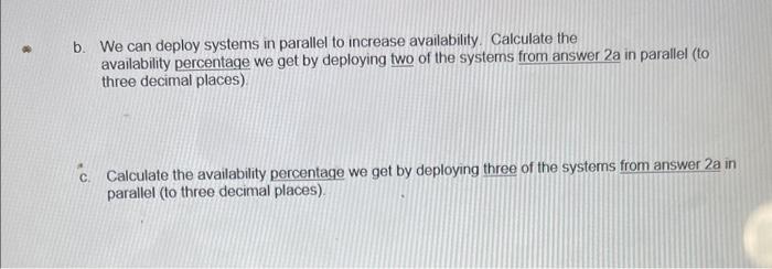 Solved 2. Suppose a system consists of the components shown | Chegg.com