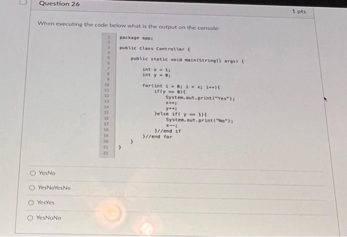 Solved When executing the code below what is the output on | Chegg.com