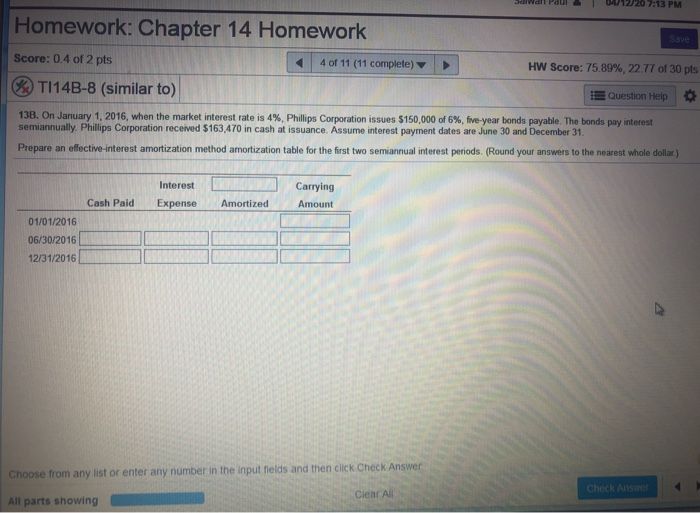 Solved SM Homework: Chapter 14 Homework Score: 0.4 of 2 pts | Chegg.com