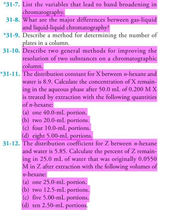 Solved *317. List the variables that lead to band