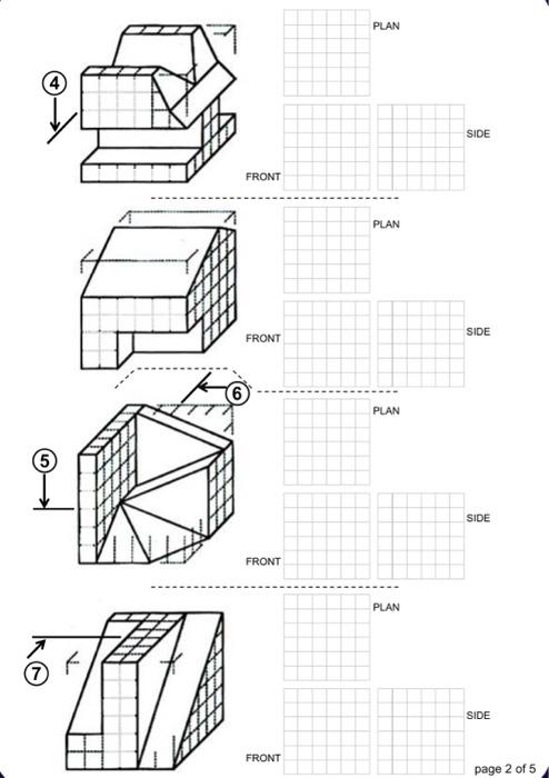 Solved Draw the sectioned views 1−8 in the direction shown. | Chegg.com